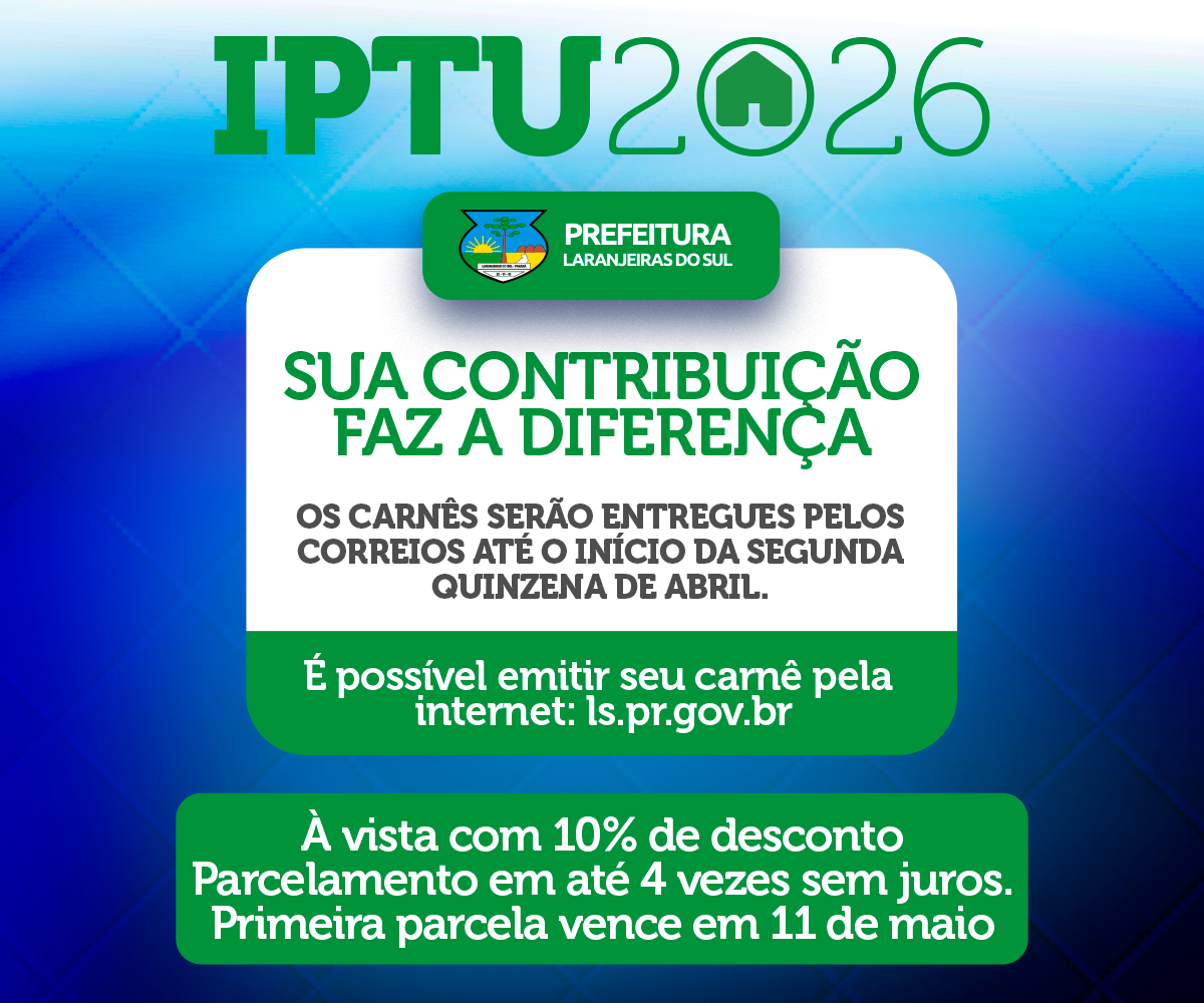 Obras em Laranjeiras do Sul