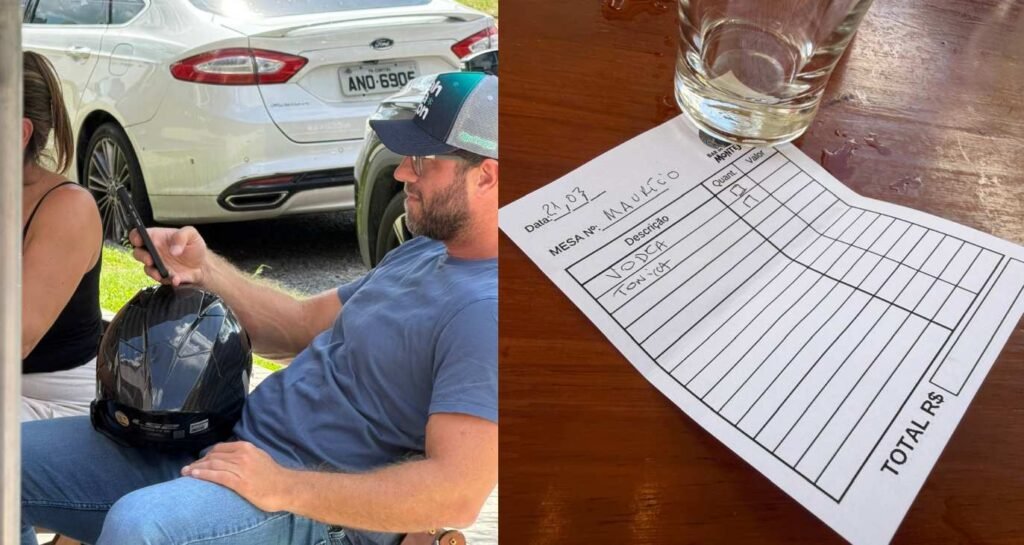 Deputado Requião Filho foi visto em bar de Curitiba momentos antes de pilotar supermoto (Divulgação/Redes Sociais)