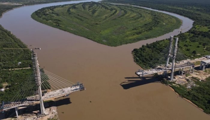 Ponte da Bioceânica quase completa, a 149,6 metros da união das margens