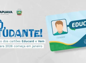 Estudantes de Guarapuava podem solicitar cartões Educard e Vem Escolar em janeiro de 2026