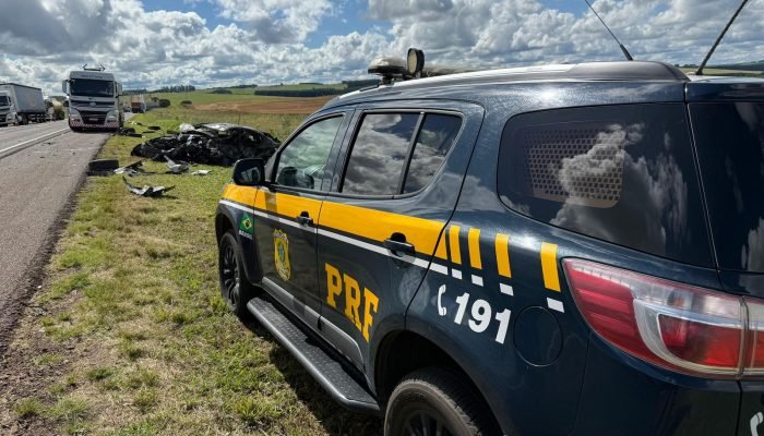 Acidente na BR-277 deixa dois feridos graves e interdita trecho em Guarapuava
