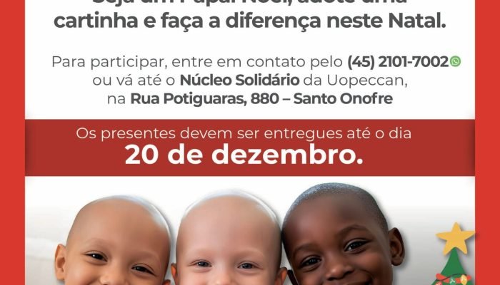Adote uma cartinha e transforme o Natal de uma criança na Uopeccan