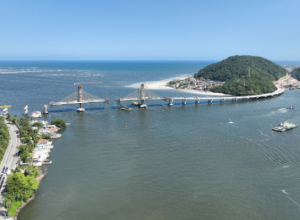 Ponte de Guaratuba atinge 88% de execução após concluir todas as estacas