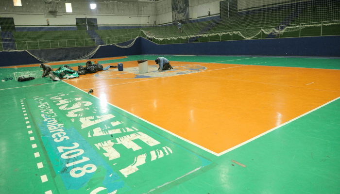 Ginásio Sérgio Mauro Festugatto recebe ampla revitalização interna