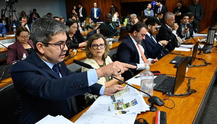 Senador governista Randolfe Rodrigues (PT-AP) liderou o 'enterro' da CPMI (Foto: Marcos Oliveira/Agência Senado)
