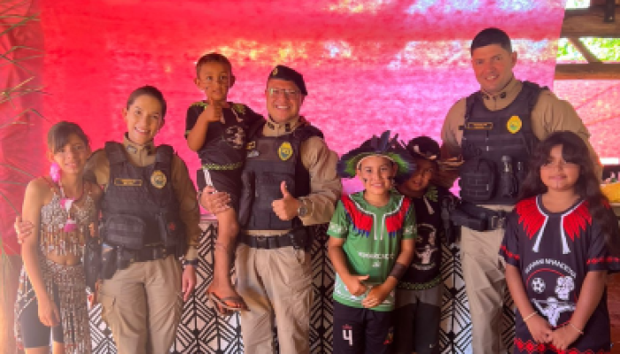 Patrulha Maria da Penha realiza palestra sobre violência doméstica em comunidade indígena de Abatiá