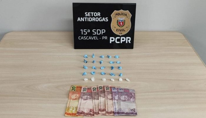 PCPR prende homem em flagrante e apreende drogas durante ação em Cascavel