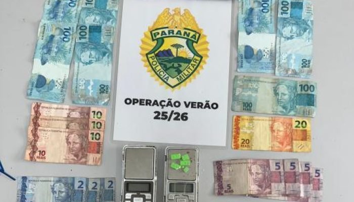 PMPR apreende drogas e detém suspeito na Ilha do Mel
