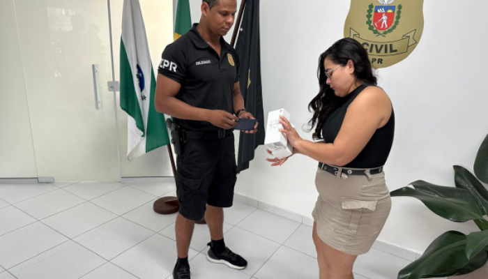 Polícia Civil prende homem por receptação de celular em Matinhos e devolve aparelho à vítima